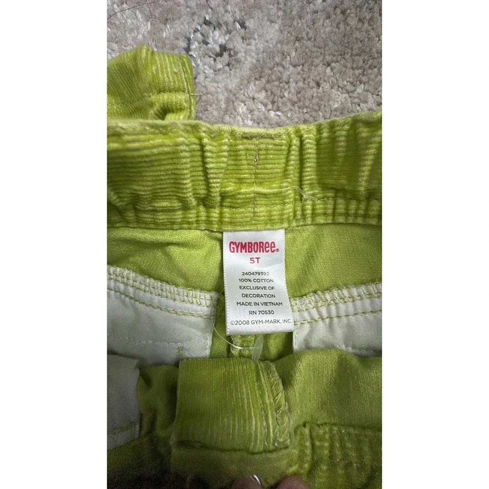 2008 Gymboree lime green sweet tooth corduroy pant size 5